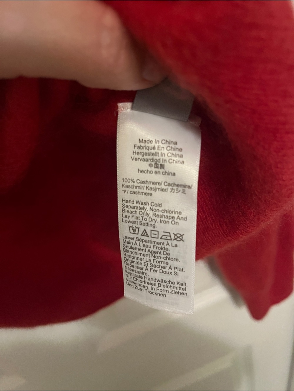 JCrew Red Cashmere Hoodie - Picture 3 of 7